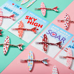 JOYIN 28-Pack Valentine Foam Airplanes with Greeting Cards | Classroom Exchange & Party Favors