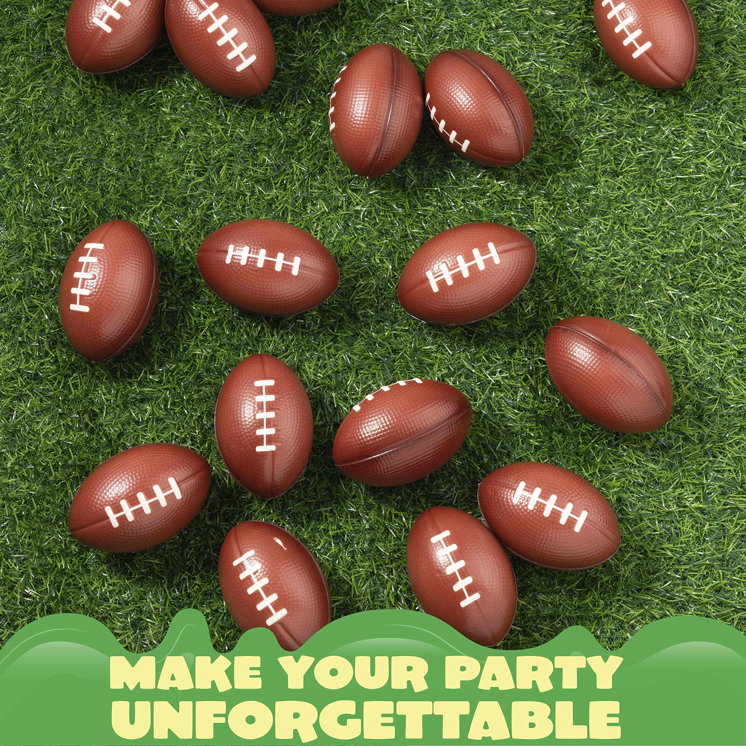 JOYIN 16 Pack Mini Football Foam Stress Balls – Kids Party Favors & Stress Relief Toys