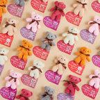 JOYIN 24-Pack Valentines Day Plush Bear Party Favors — 6 Colors, Cards & Bags | Classroom Gifts
