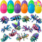 JOYIN 12 Pcs Prefilled Easter Eggs with 3D Printed Insects – Party Favors, Easter Basket Stuffers, Classroom Prizes