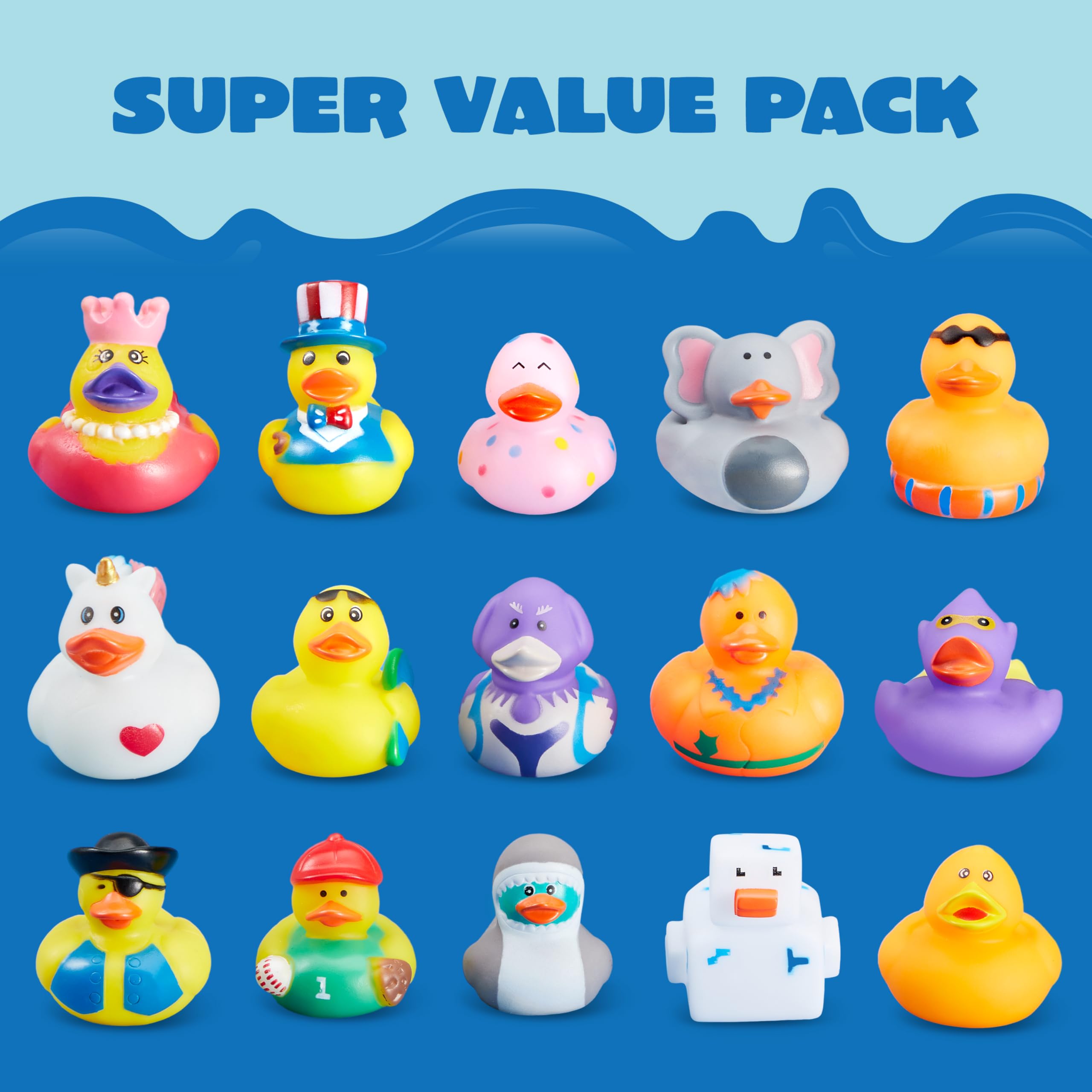 JOYIN 120 Pcs Rubber Ducks Bulk Set with Mesh Carry Bag – Mini Bath Toys & Party Favors
