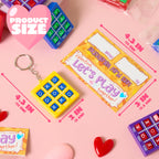 JOYIN 36 Valentines Gift Cards with Tic-Tac-Toe Keychains – Party Favors & Classroom Prizes