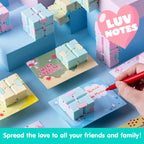 JOYIN 28-Pack Valentine’s Gift Cards with Infinity Magic Toys – Colorful Fidget Party Favors & Classroom Prizes