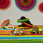 JOYIN 6-Pack Cinco De Mayo Fiesta Fabric & Straw Sombrero Headbands – Party Props & Favors