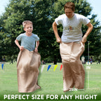JOYIN 6-Pack Burlap Sack Race Bags - 39x25in for Outdoor Games