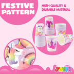 JOYIN 145-Piece Unicorn Party Supplies Set with Banner | Plates, Cups, Napkins & Cutlery