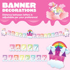 JOYIN 145-Piece Unicorn Party Supplies Set with Banner | Plates, Cups, Napkins & Cutlery