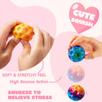 JOYIN 30 Pcs Valentine Bouncy Balls with Cards – Space-Themed Classroom Prizes & Party Favors