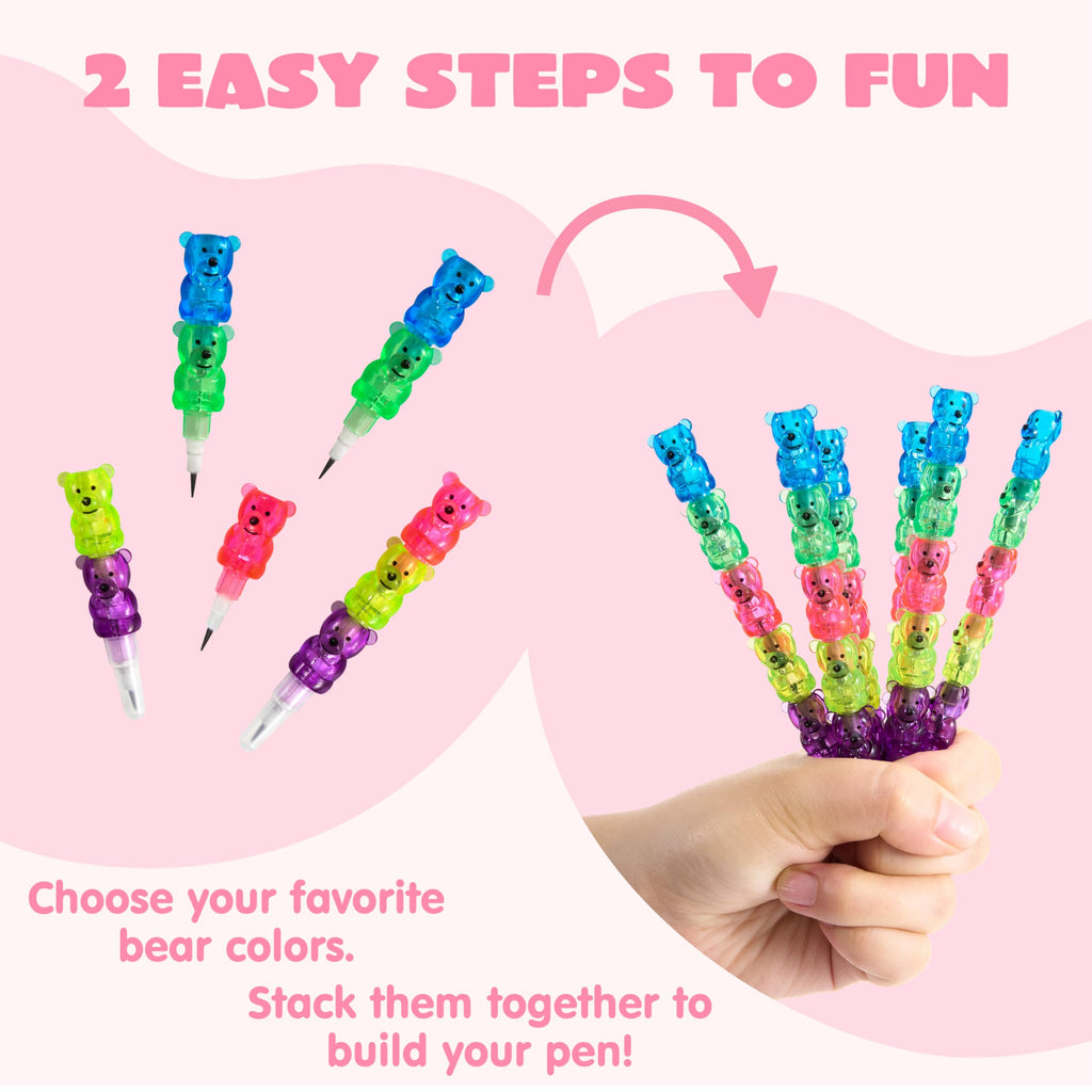 JOYIN 28PCS Valentines Day Bear Pencils & Cards — Classroom Exchange & Party Favors