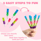 JOYIN 28PCS Valentines Day Bear Pencils & Cards — Classroom Exchange & Party Favors