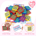 JOYIN 36 Valentines Gift Cards with Tic-Tac-Toe Keychains – Party Favors & Classroom Prizes