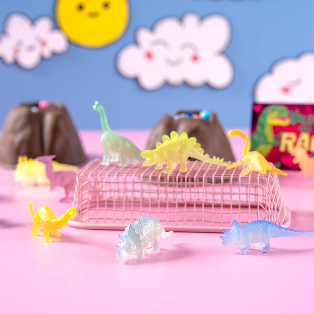JOYIN 28 Packs Valentines Dinosaur Toys Glow in the Dark with Greeting Cards — Party Favors and Classroom Prizes