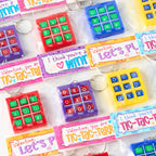 JOYIN 36 Valentines Gift Cards with Tic-Tac-Toe Keychains – Party Favors & Classroom Prizes