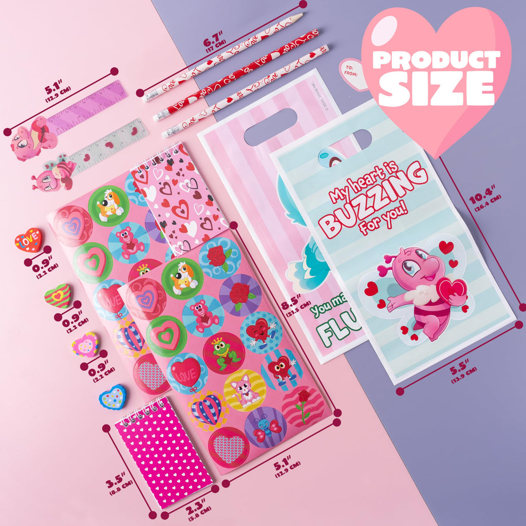 JOYIN 28-Pack Valentines Day Stationery Gifts for Kids | Party Favors & Classroom Prizes