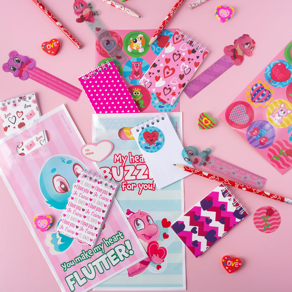 JOYIN 28-Pack Valentines Day Stationery Gifts for Kids | Party Favors & Classroom Prizes