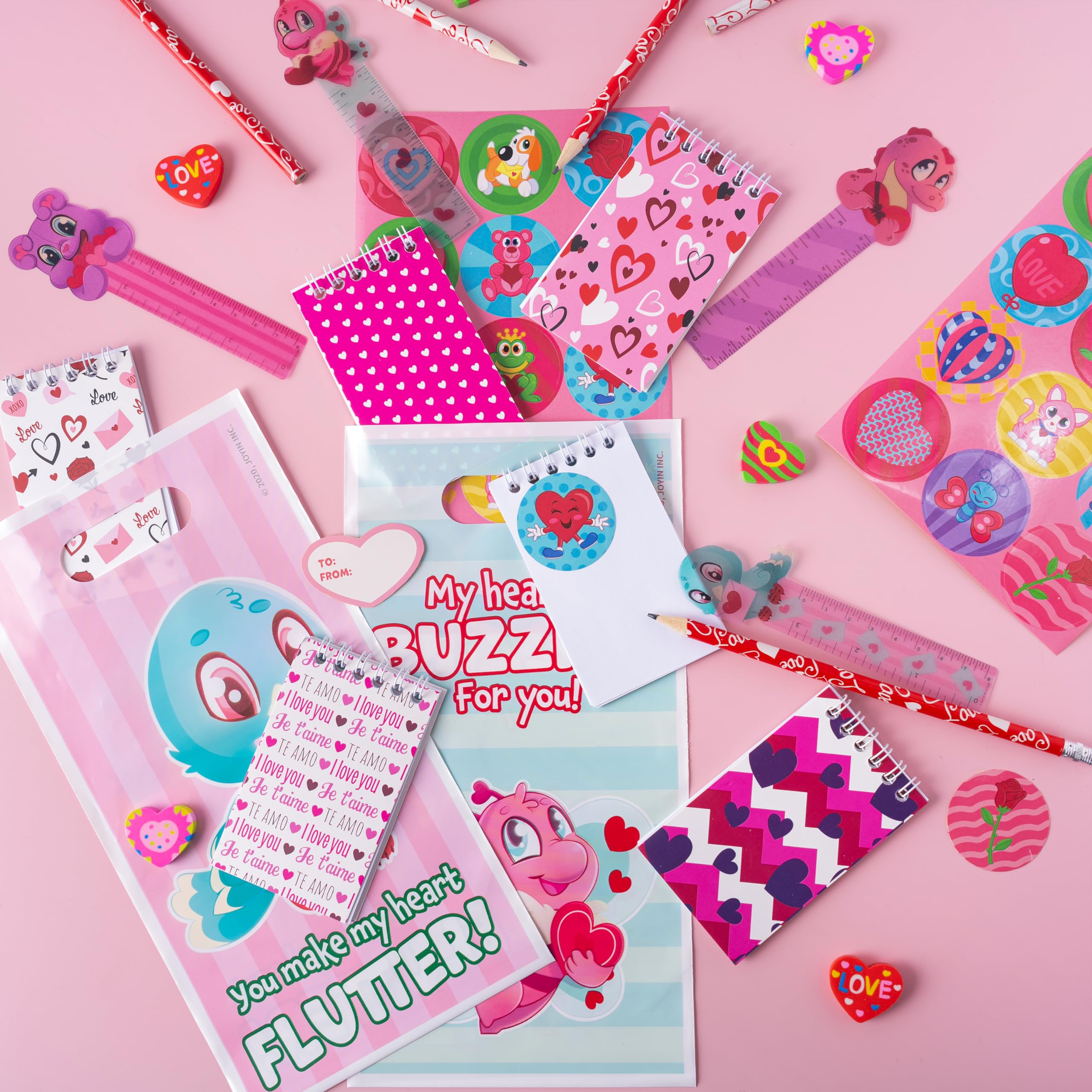 JOYIN 28-Pack Valentines Day Stationery Gifts for Kids | Party Favors & Classroom Prizes