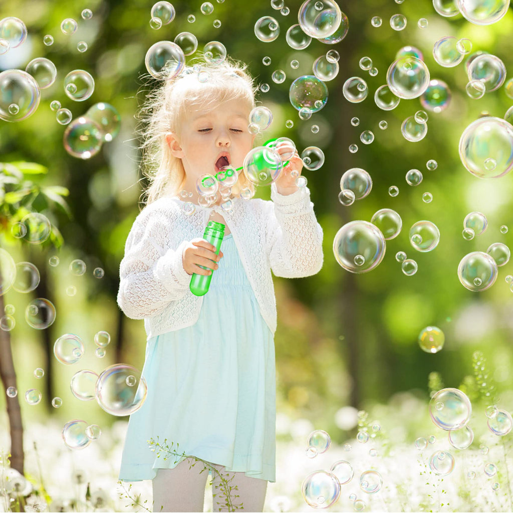 JOYYPOP 24 Pack Mini Bubble Wands – 4 Colors for Kids Party Favors