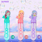 JOYYPOP 24 Pack Mini Mermaid Bubble Wands – Kids Party Favors & Bubble Toys