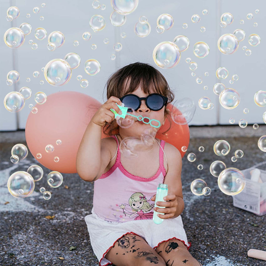 JOYYPOP 24 Pack Mini Mermaid Bubble Wands – Kids Party Favors & Bubble Toys