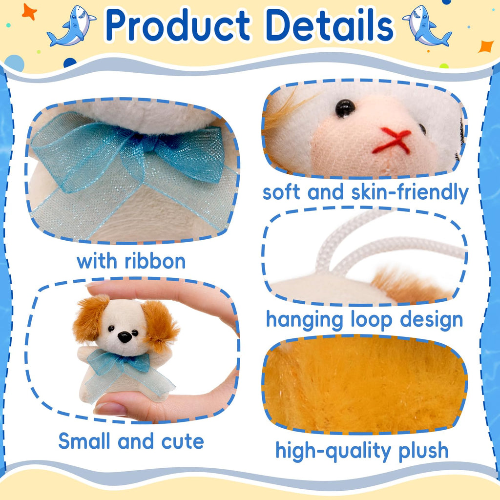 JoyRapt 48 Pack Valentines Day Small Stuffed Animals – Party Favors & Easter Basket Stuffers (2.3/2.5/3.5 inches)
