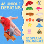 JoyRapt 48 Pack Valentines Day Small Stuffed Animals – Party Favors & Easter Basket Stuffers (2.3/2.5/3.5 inches)