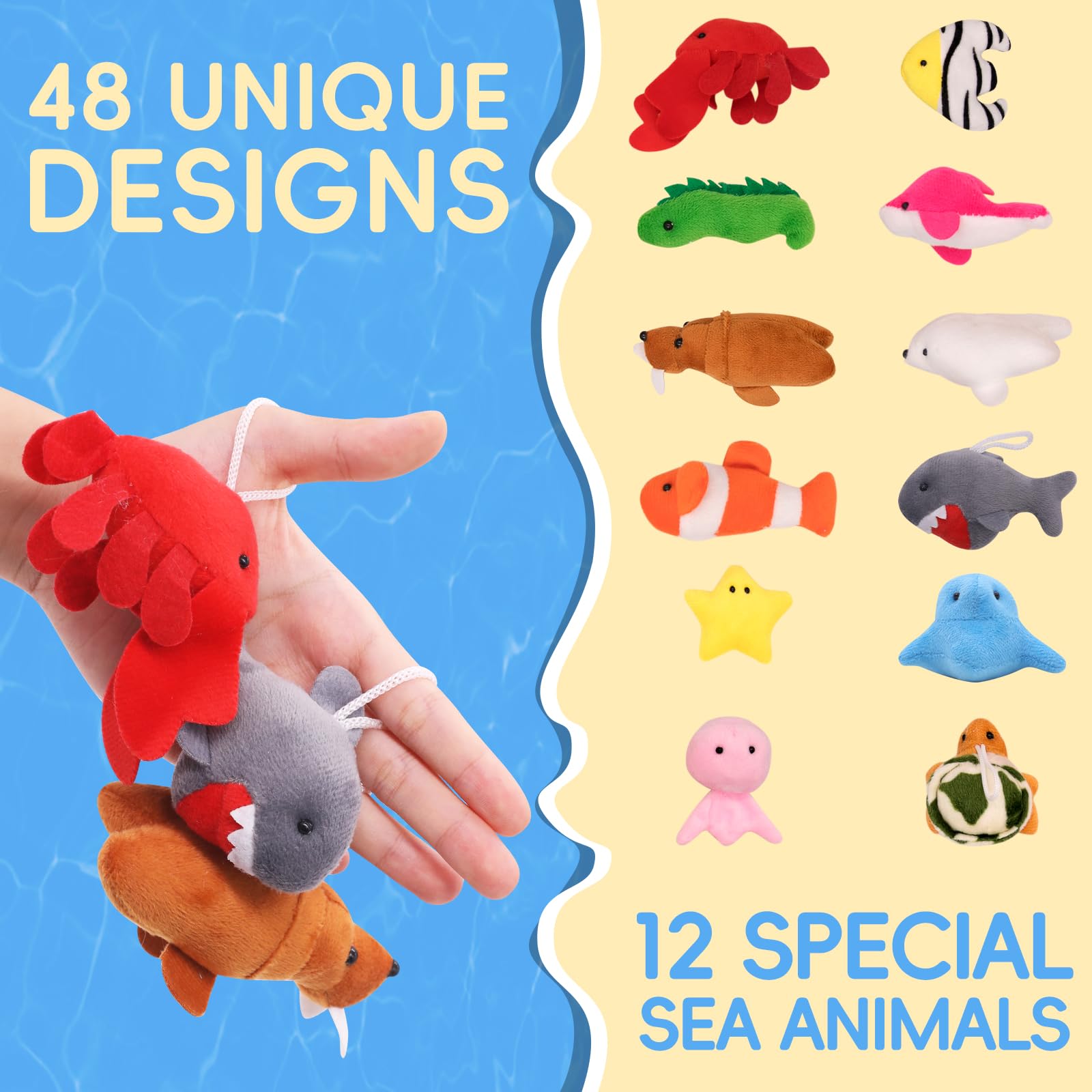 JoyRapt 48 Pack Valentines Day Small Stuffed Animals – Party Favors & Easter Basket Stuffers (2.3/2.5/3.5 inches)