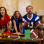 Jremreo Pack of 50 Football Napkins – Brown Football & Green Field Designs, 13x13 Inches
