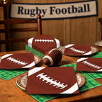 Jremreo Pack of 50 Football Napkins – Brown Football & Green Field Designs, 13x13 Inches