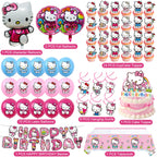 JTZHJIA Kitty Birthday Party Supplies – Banner, Balloons & Decorations Set