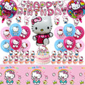 JTZHJIA Kitty Birthday Party Supplies – Banner, Balloons & Decorations Set