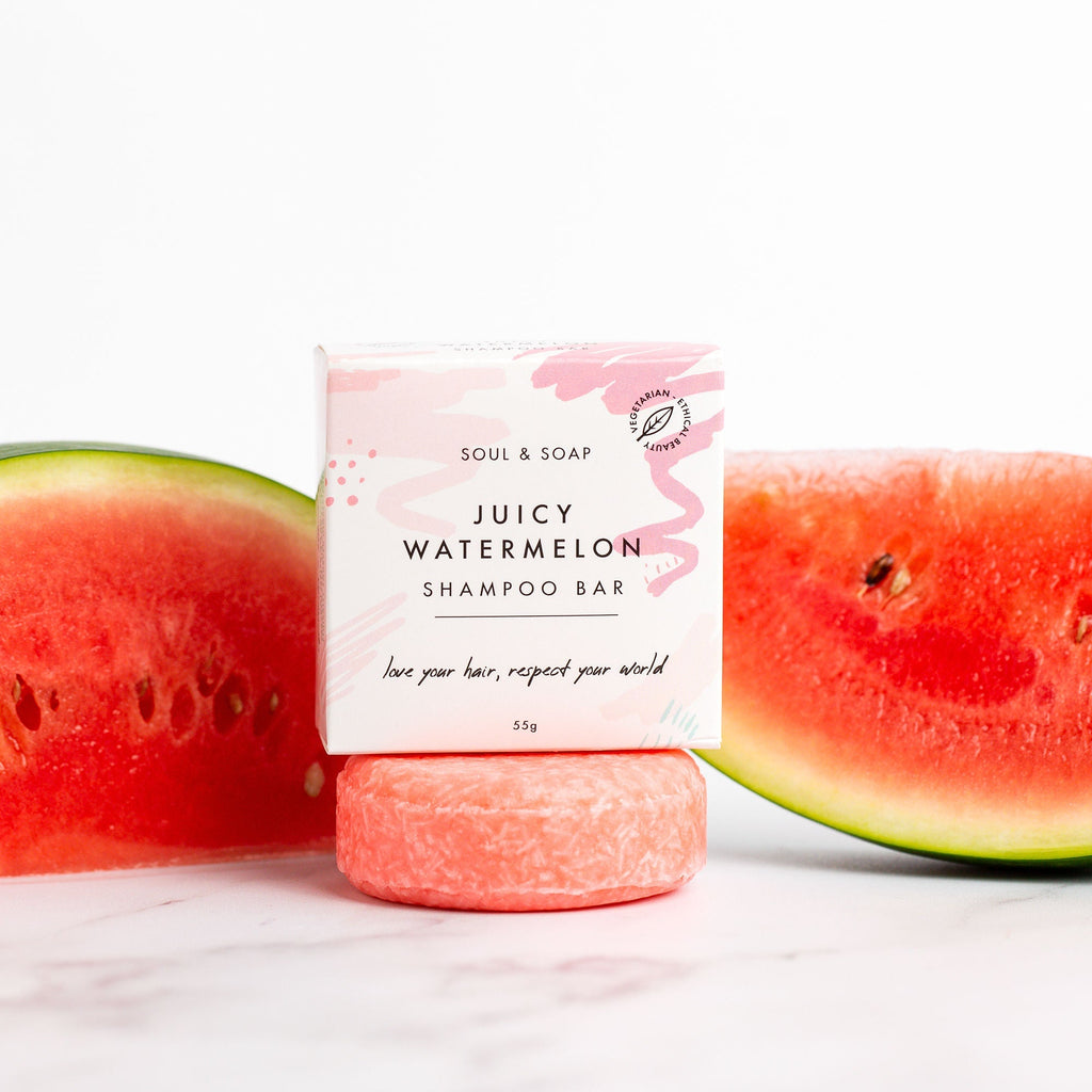 Saftiger Wassermelone Fester Shampoo-Riegel für alle Haartypen