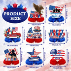 JULMELON 8-Piece Veterans Day Table Decorations | Honeycomb Centerpieces | 3D Double-Sided