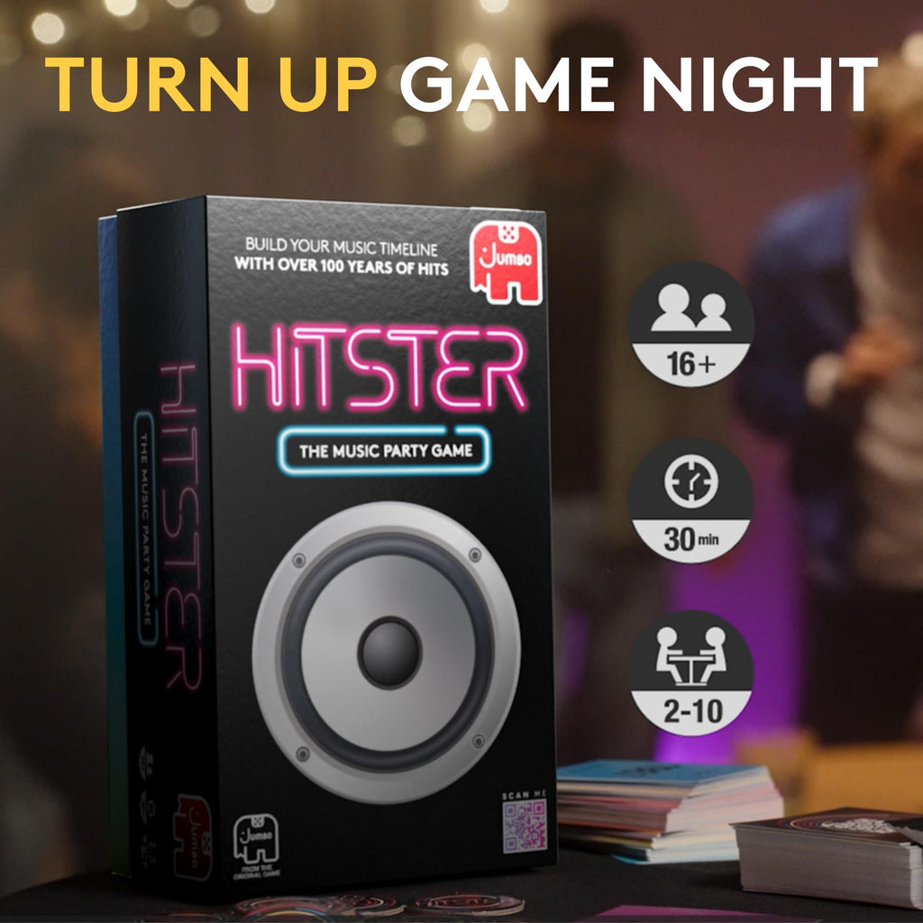 Jumbo Hitster - Music Fun Party Quiz Card Game for 2-10 Players