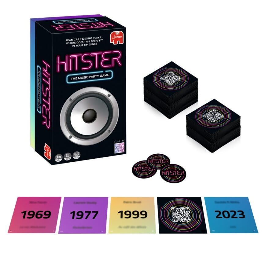 Jumbo Hitster - Music Fun Party Quiz Card Game for 2-10 Players
