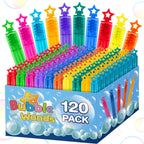 120 Mini Bubble Wands in Six Bright Colors | Jumlys Party Favors Pack