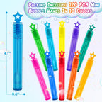 120 Mini Bubble Wands in Six Bright Colors | Jumlys Party Favors Pack
