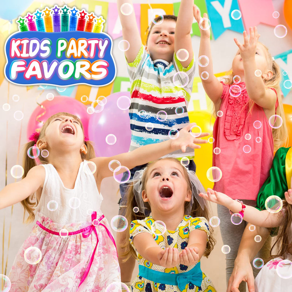 120 Mini Bubble Wands in Six Bright Colors | Jumlys Party Favors Pack