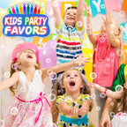 120 Mini Bubble Wands in Six Bright Colors | Jumlys Party Favors Pack