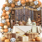 Jumpama Cowboy Birthday Decorations: 65 Pcs Balloons + Western Backdrop