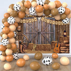 Jumpama Cowboy Birthday Decorations: 65 Pcs Balloons + Western Backdrop