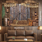 Jumpama Cowboy Birthday Decorations: 65 Pcs Balloons + Western Backdrop