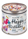 Just Because Happy Birthday Candle - Classic Cotton Gift Tin