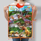 Just Smarty Interactive Dinosaur Learning Poster – Engaging Dinosaur Toys for Kids 3-5 | Includes 4 Figures and Sounds | Party Favors