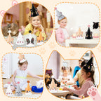 Justforjoyful 24 Pc Cat Birthday Cone Hats – Kitten Theme Party Supplies
