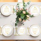 Justforjoyful 96Pcs Happy Engagement Party Supplies – She Said Yes Tableware Set for 24