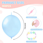 JUSTOTRY Link Balloons 6 Inch – 100 Pcs Quick Link Balloons in Macaron Colors for Arches, Chains & Walls