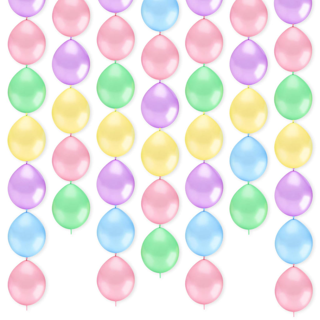 JUSTOTRY Link Balloons 6 Inch – 100 Pcs Quick Link Balloons in Macaron Colors for Arches, Chains & Walls