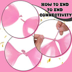 JUSTOTRY Link Balloons 6 Inch - 100 Pcs Quick Link Balloon Set (Baby Pink)