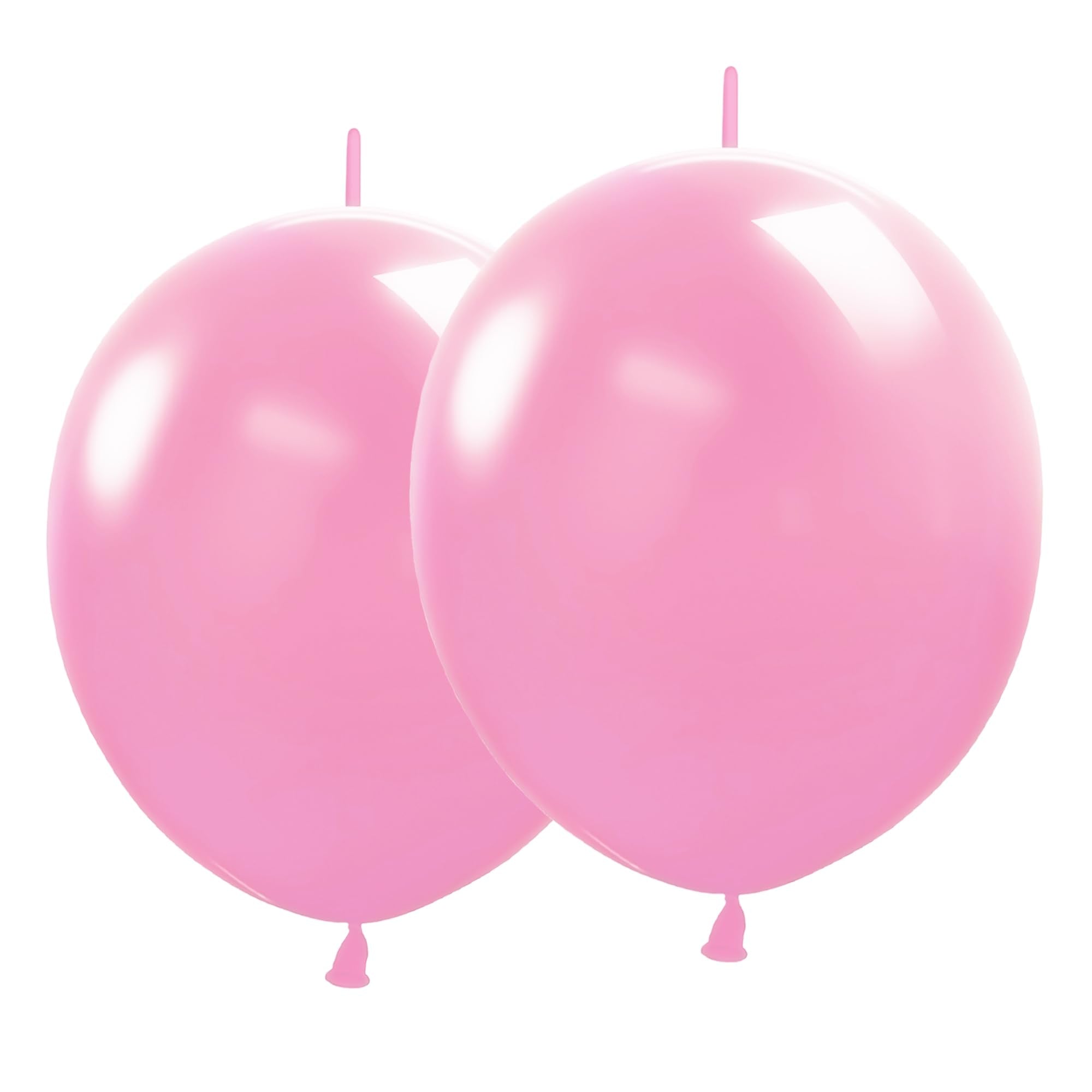 JUSTOTRY Link Balloons 6 Inch - 100 Pcs Quick Link Balloon Set (Baby Pink)
