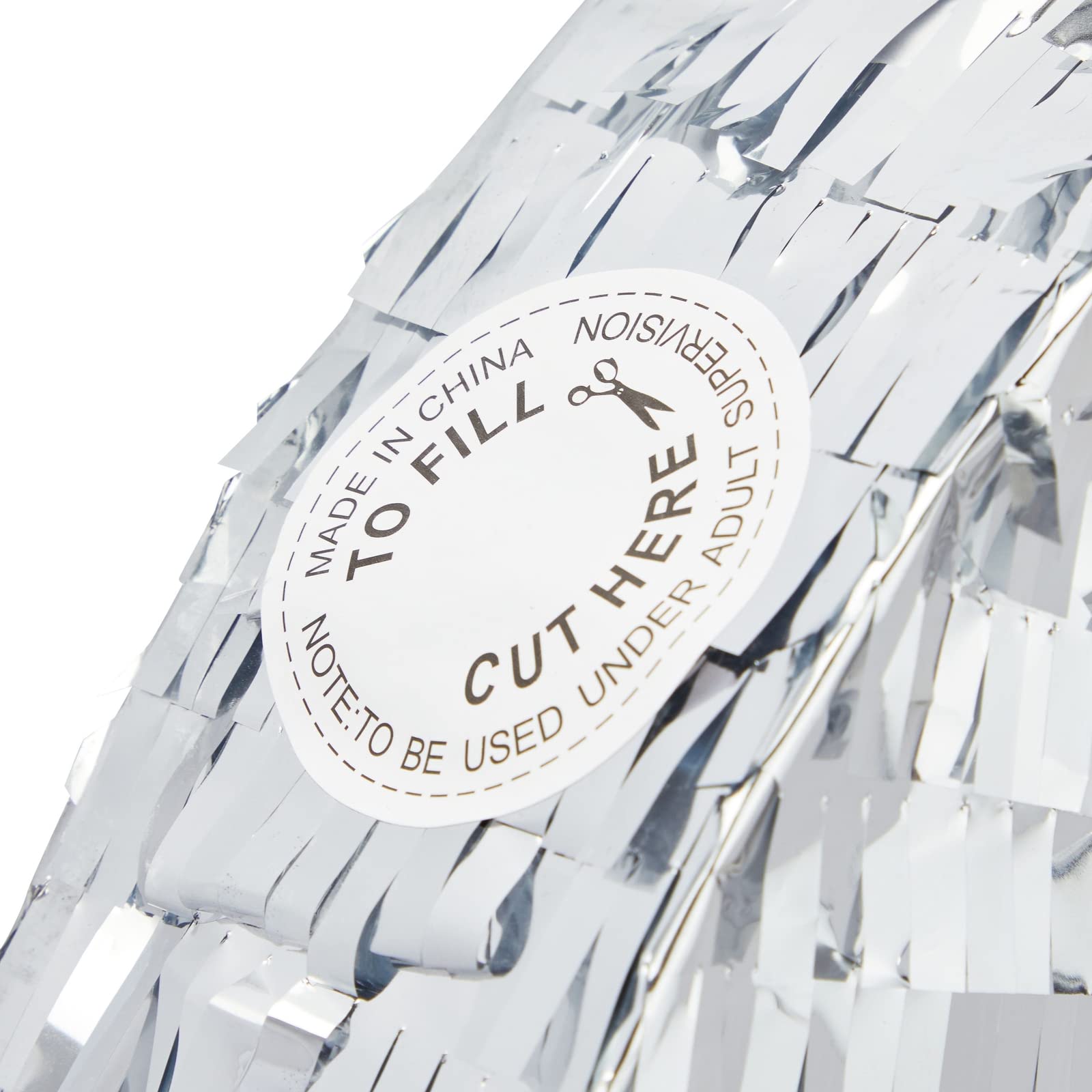 Juvale Pull String Moon Pinata – Silver Foil Crescent 17x11x3 in for Baby Showers & Birthdays